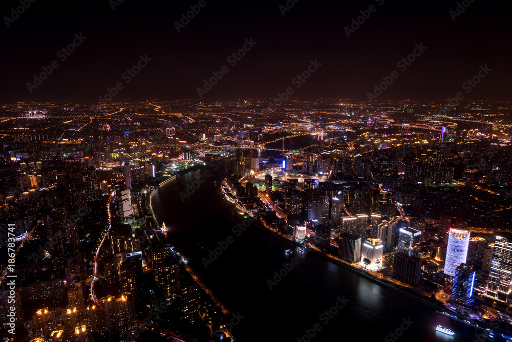 Shanghai skyscrapers at night Shanghai skyscrapers at night