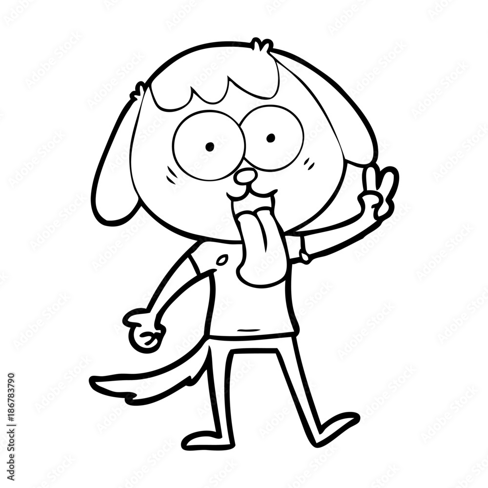 Obraz premium cute cartoon dog