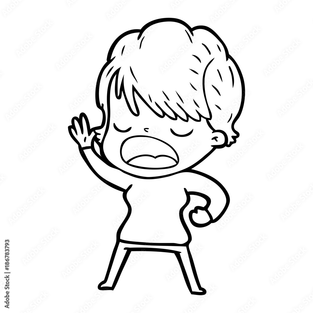cartoon woman talking cartoon woman talking