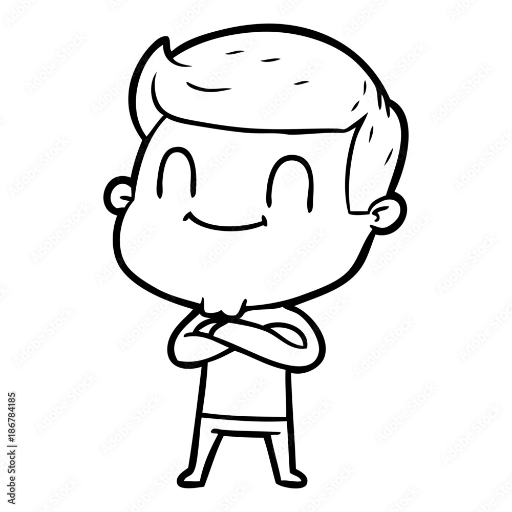 cartoon friendly man