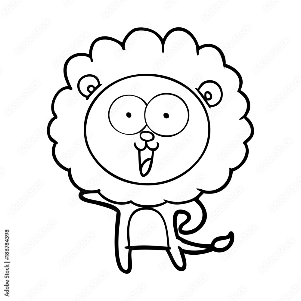 happy cartoon lion happy cartoon lion