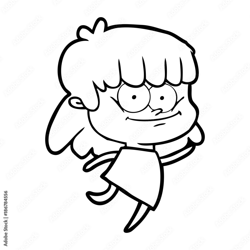 cartoon girl smiling cartoon girl smiling
