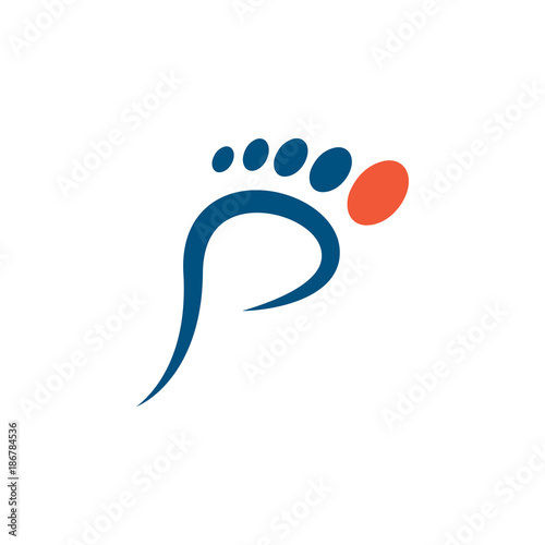 Foot palm icon template vector