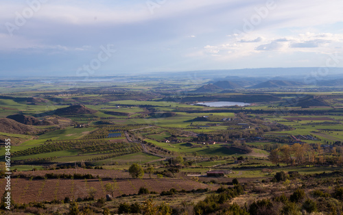 Obraz na płótnie Panoramic city of huesca in La Hoya de Huesca, is an Aragonese region, Spain w salonie