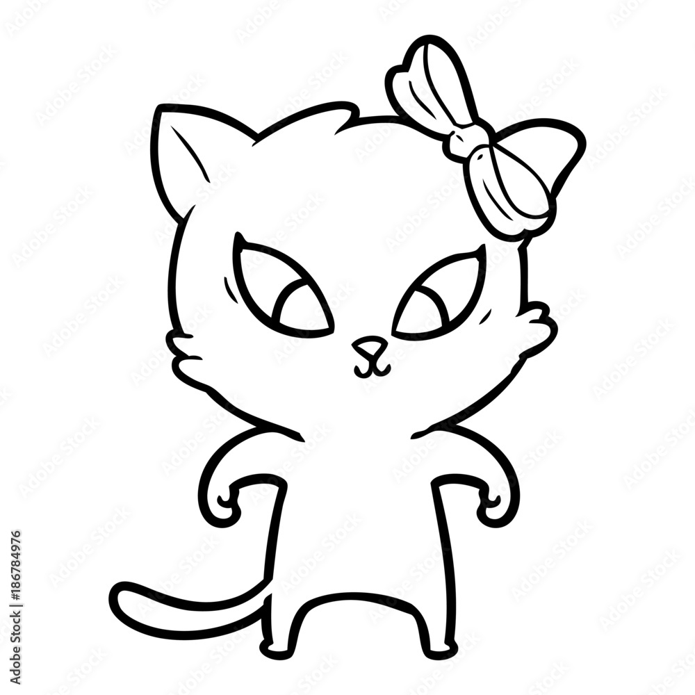 Obraz premium cartoon cat