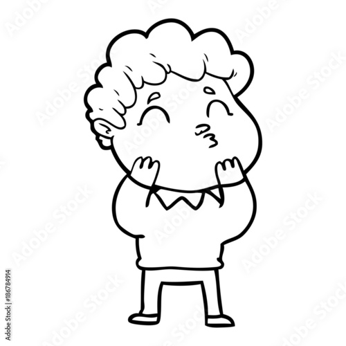 cartoon man pouting