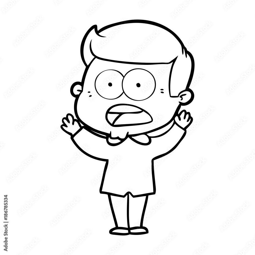 cartoon shocked man cartoon shocked man
