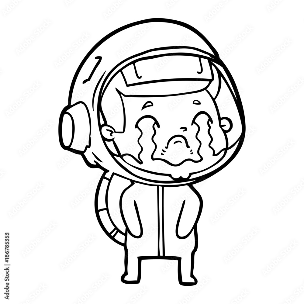 cartoon crying astronaut cartoon crying astronaut