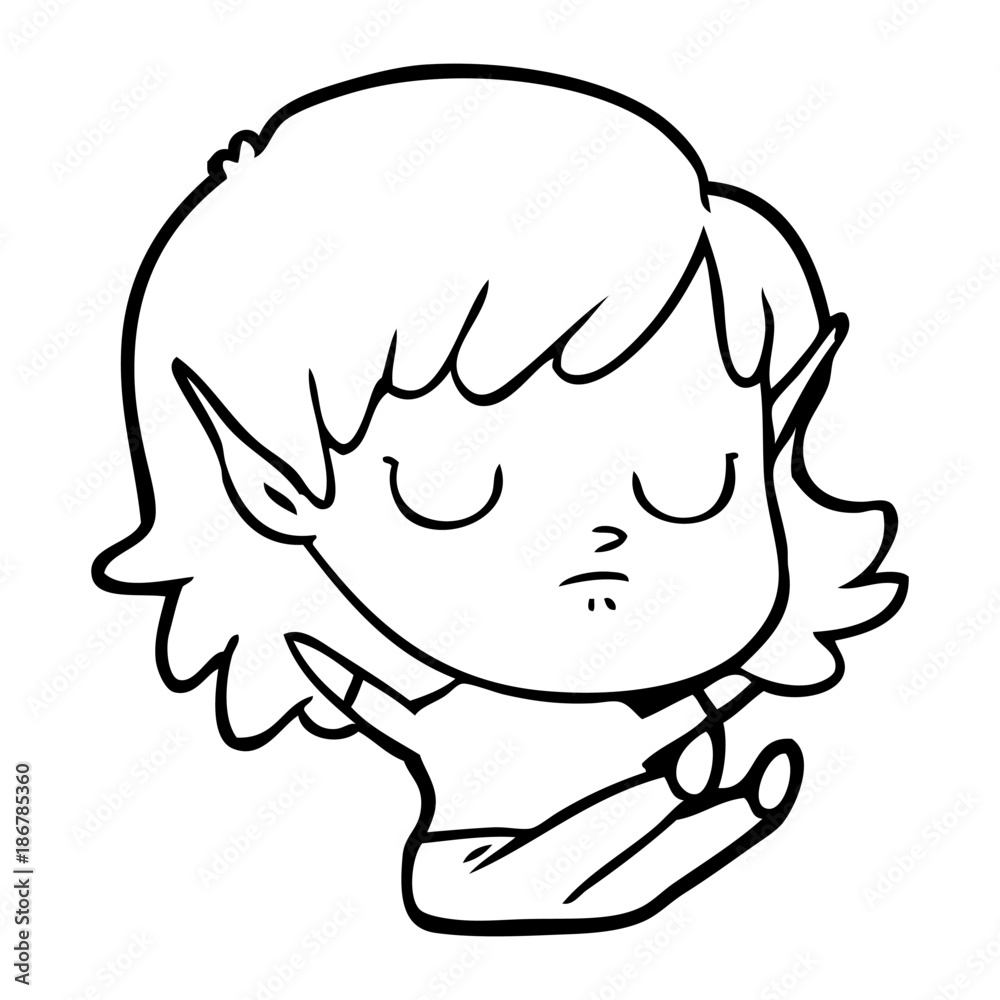 cartoon elf girl