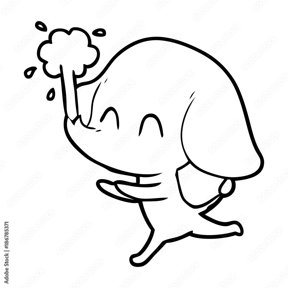 cute cartoon elephant spouting water cute cartoon elephant spouting water