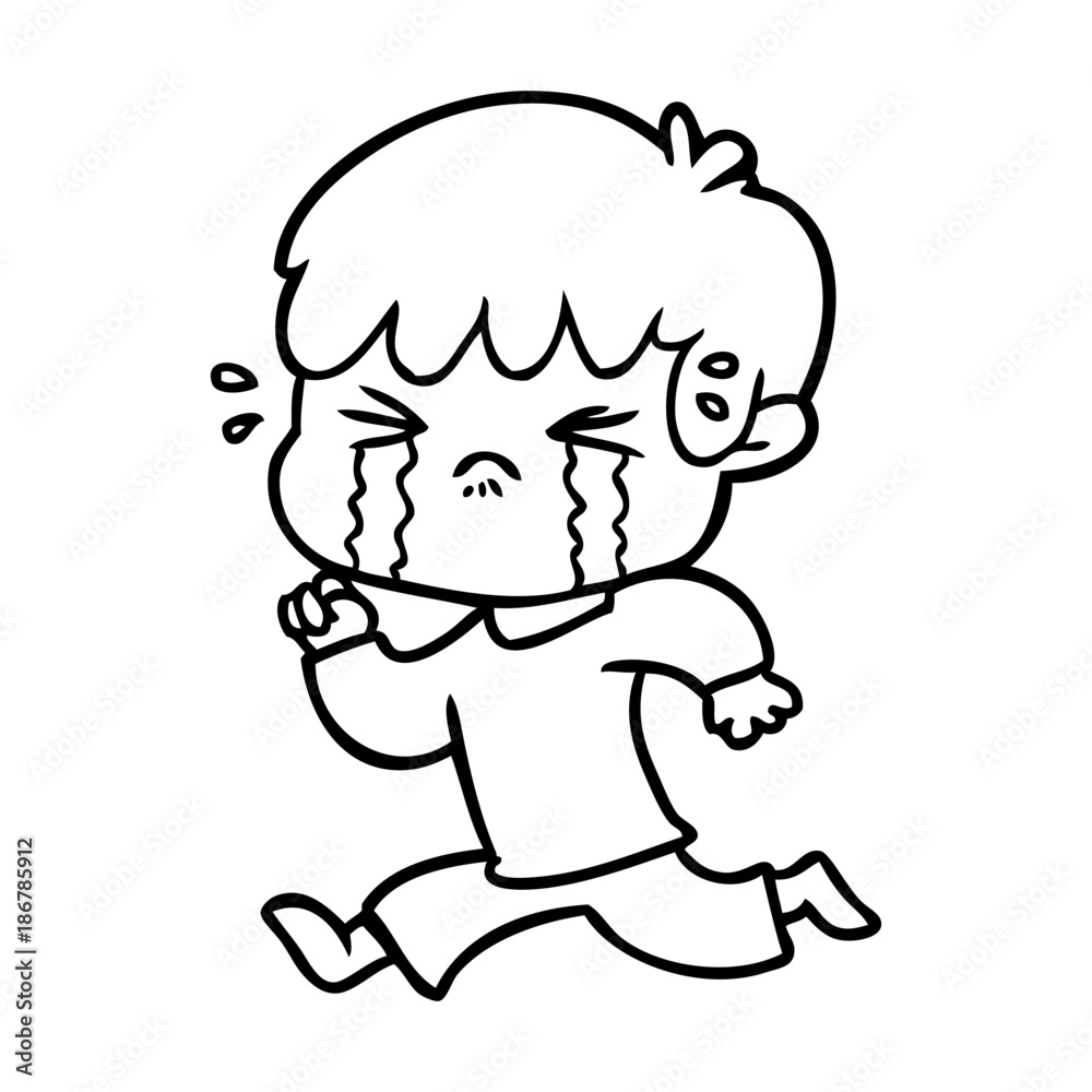 cartoon boy crying