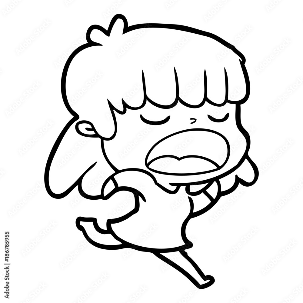 cartoon woman talking loudly cartoon woman talking loudly