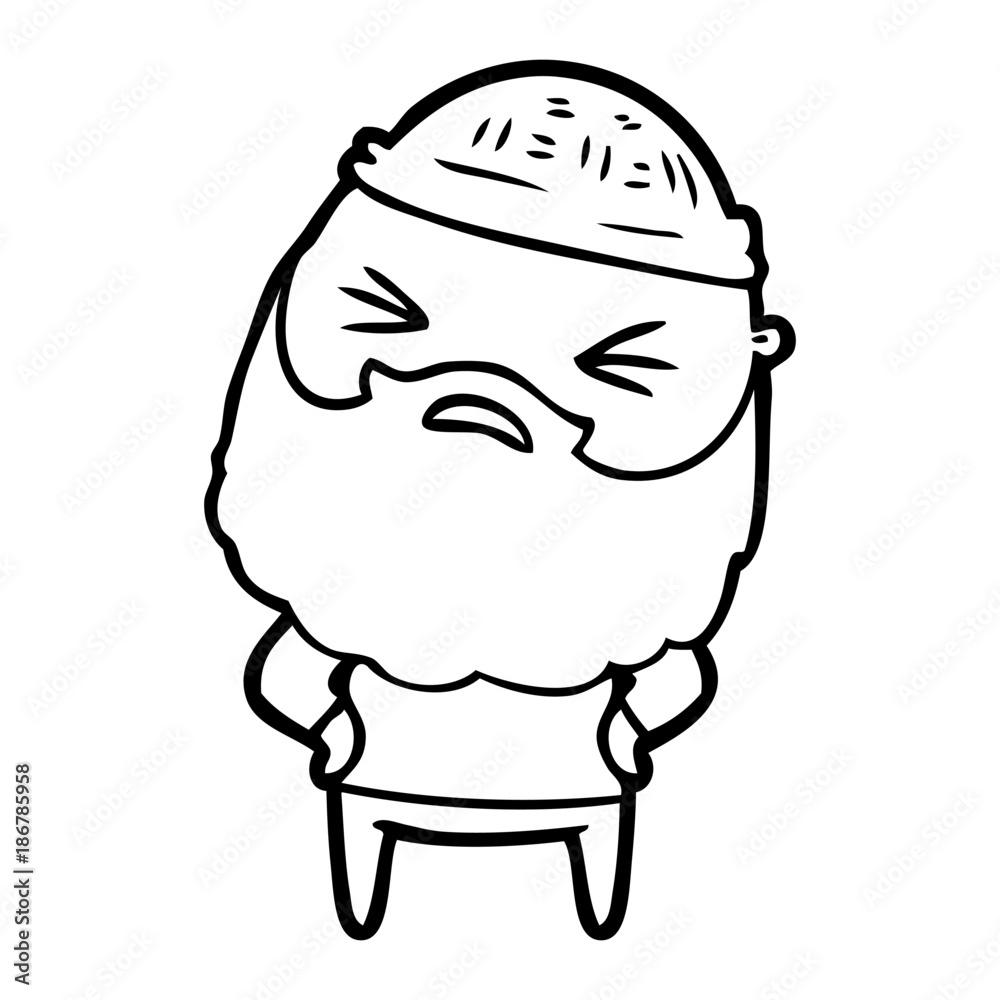 cartoon man with beard