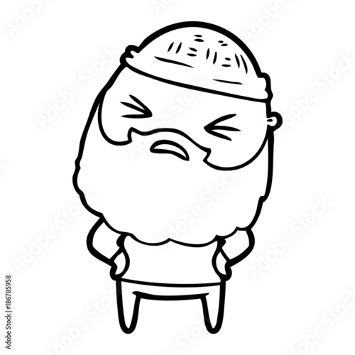 cartoon man with beard
