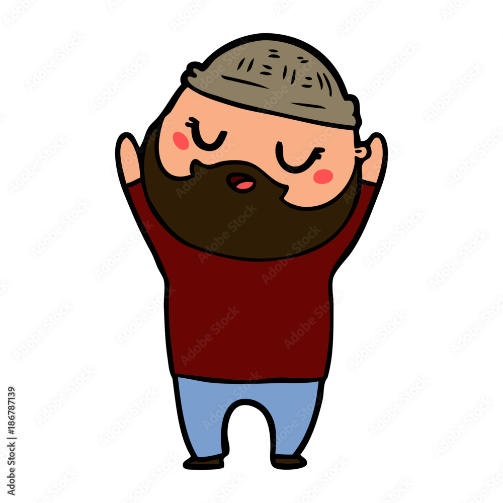 cartoon man with beard cartoon man with beard
