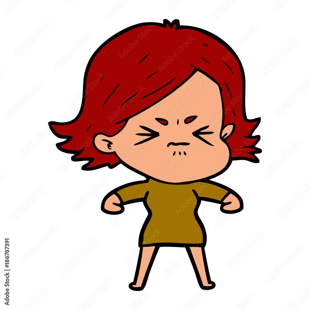 cartoon angry girl cartoon angry girl