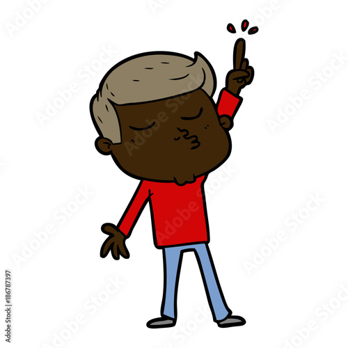 cartoon model guy pouting