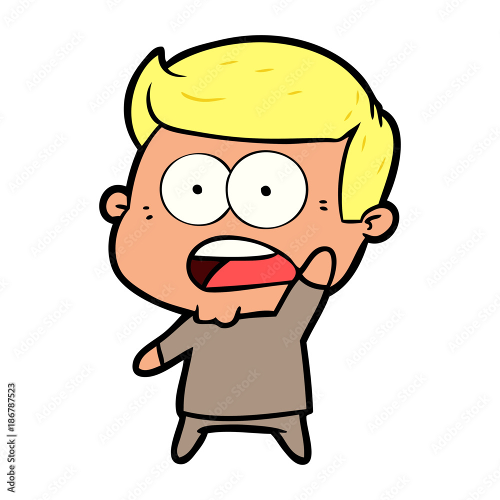 cartoon shocked man