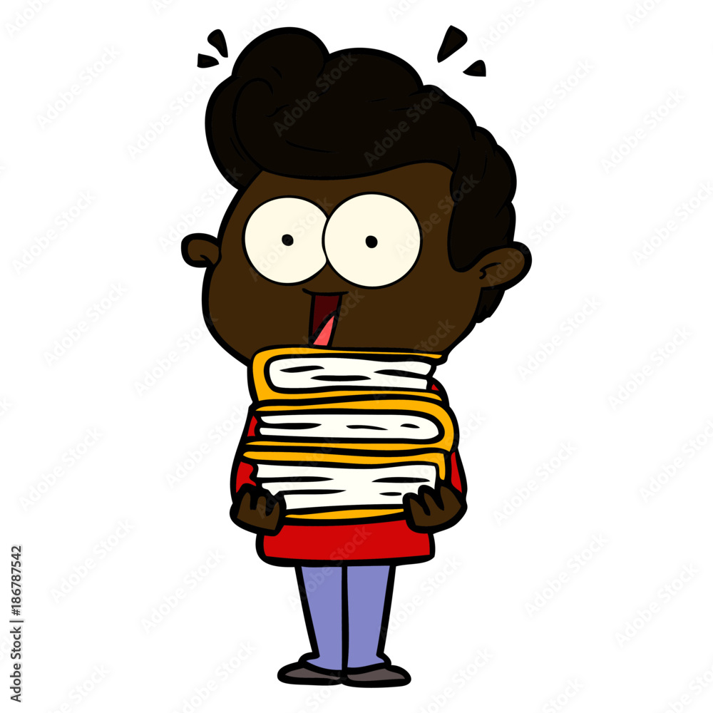 cartoon staring man