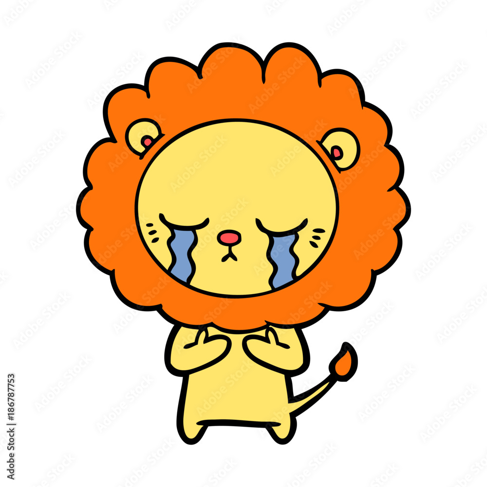 crying cartoon lion crying cartoon lion