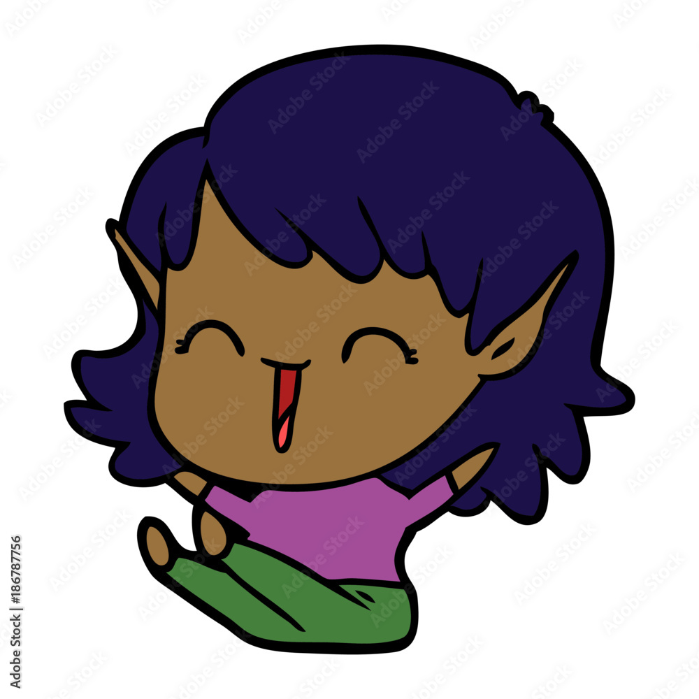 cartoon elf girl cartoon elf girl