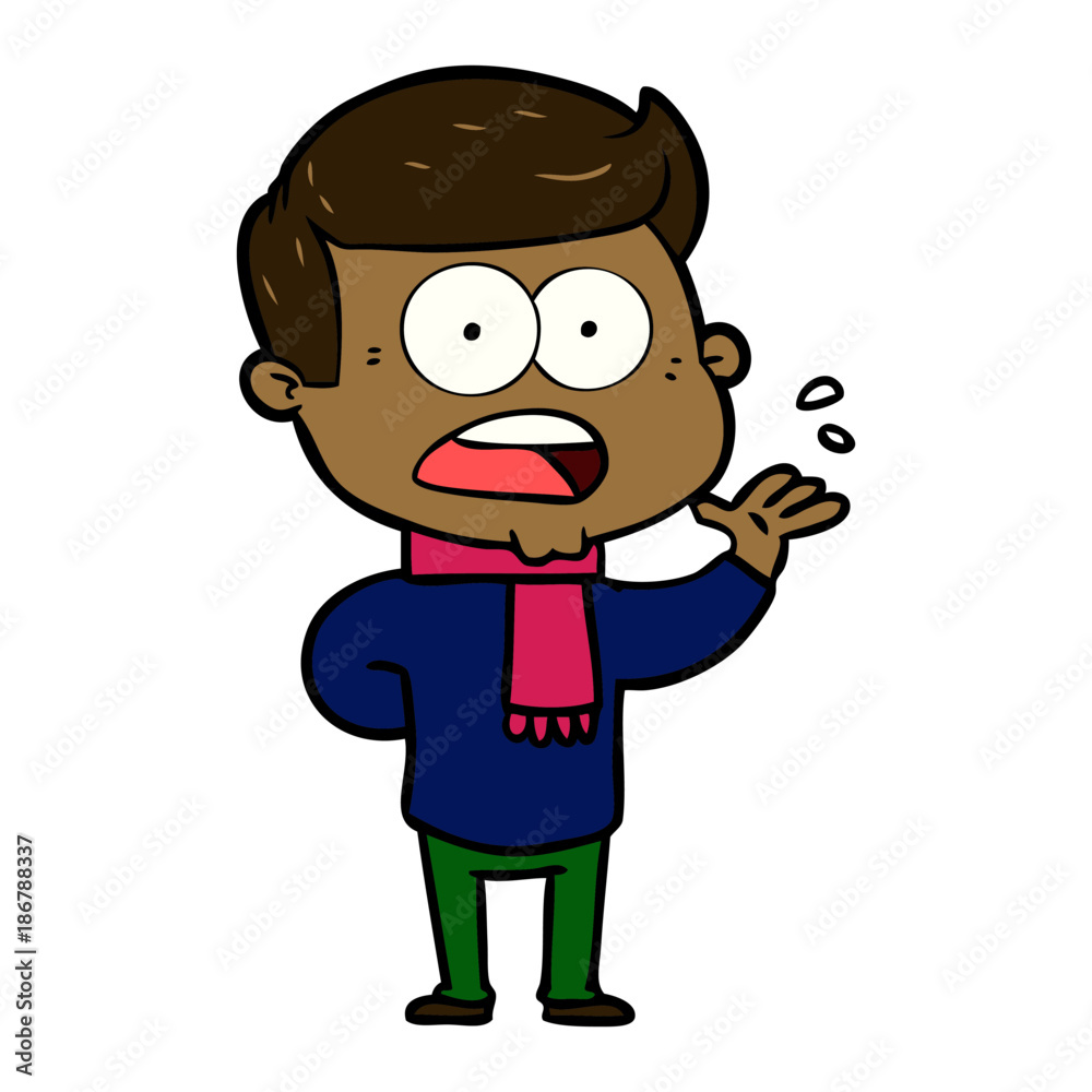 cartoon shocked man cartoon shocked man