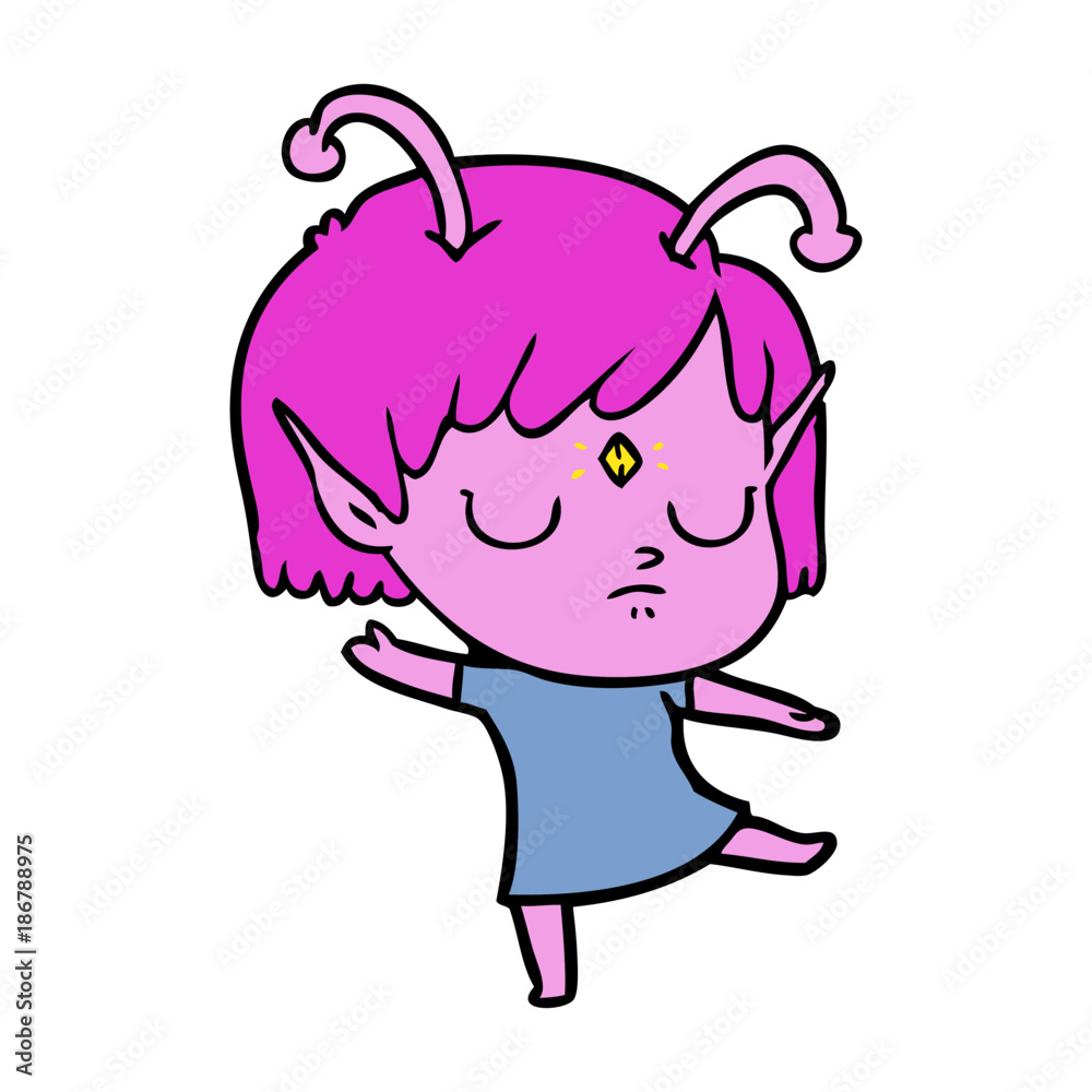 cartoon alien girl cartoon alien girl