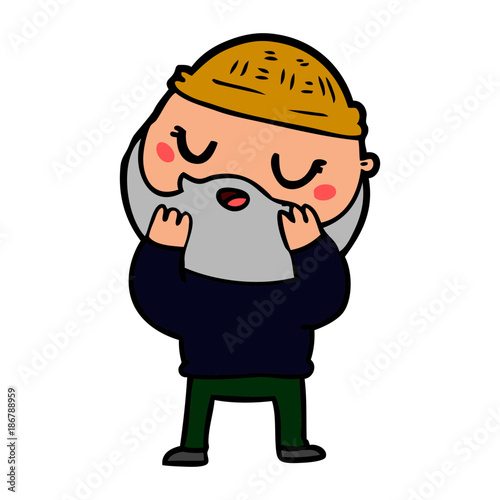 cartoon man with beard