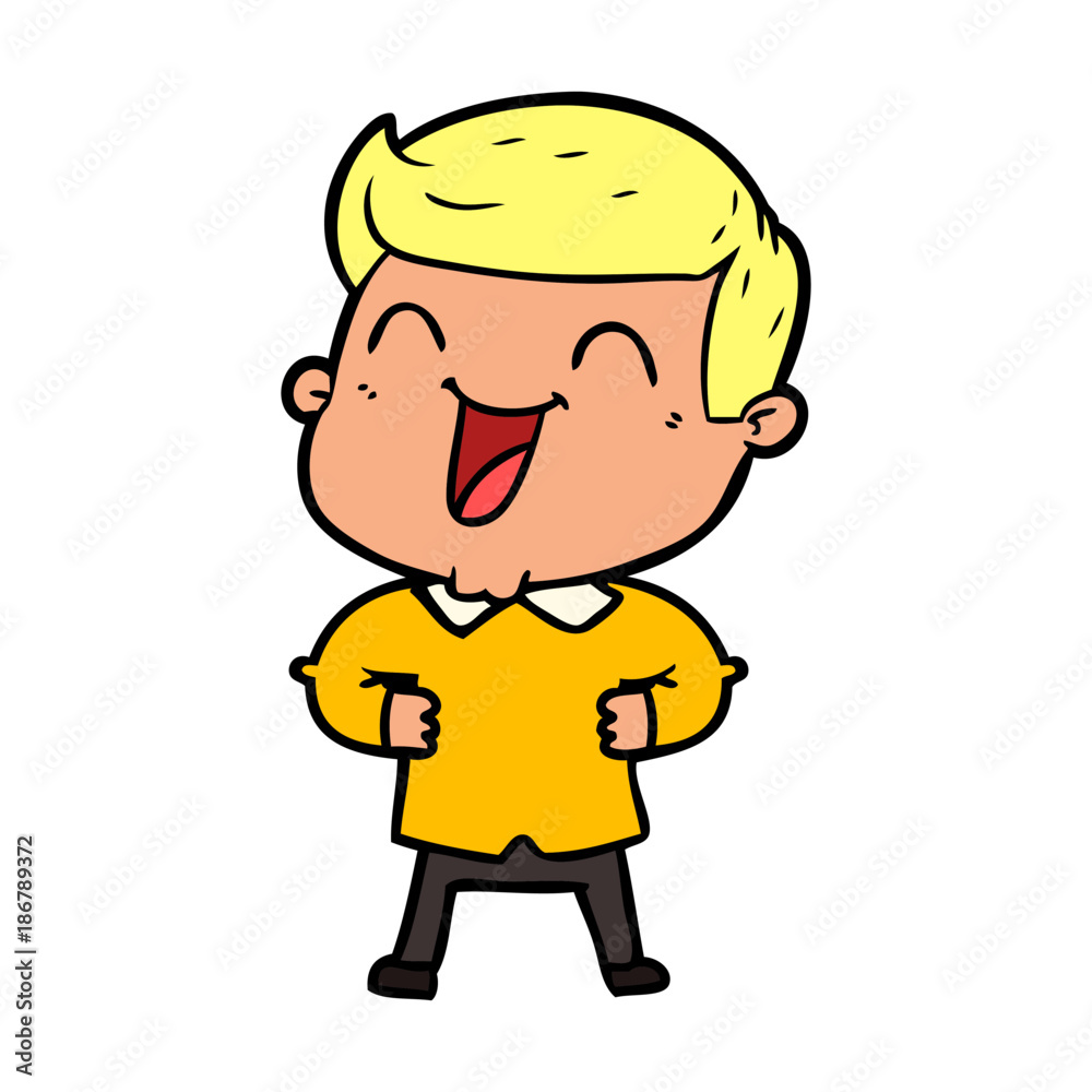 cartoon man laughing