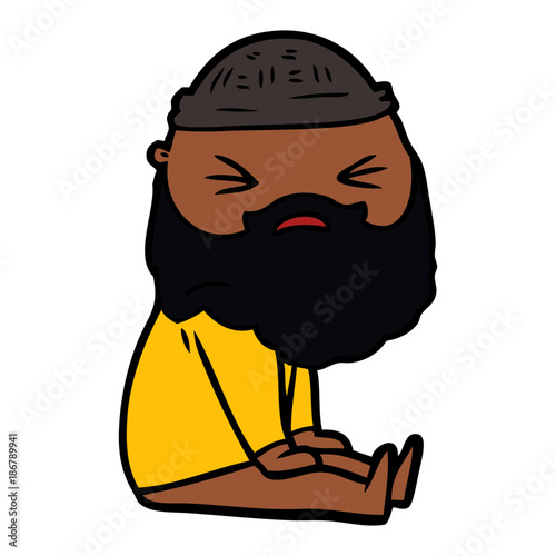 cartoon man with beard