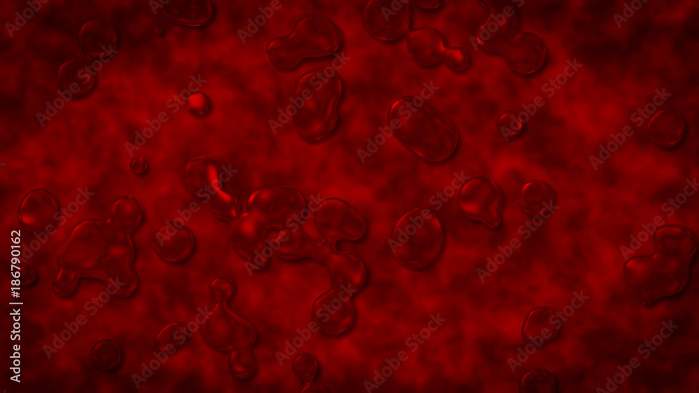 Abstract gooey slime background red