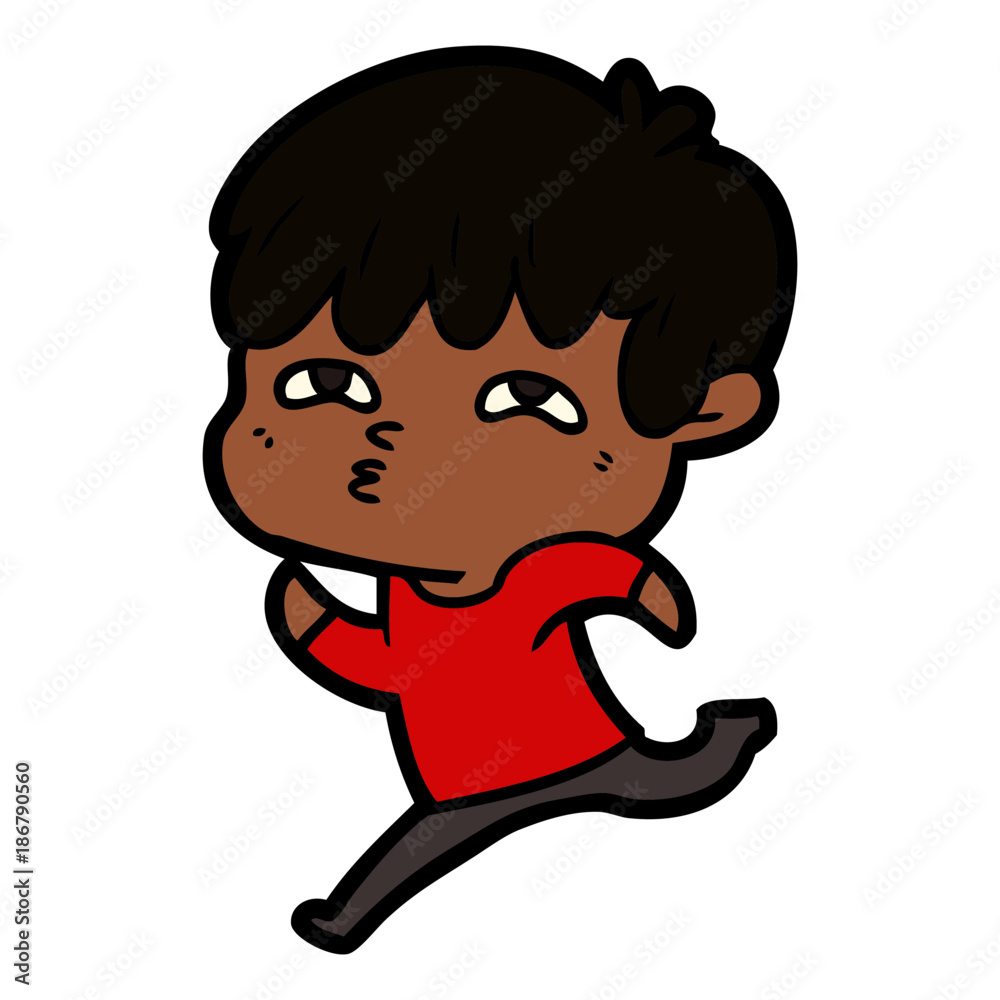 cartoon curious man cartoon curious man