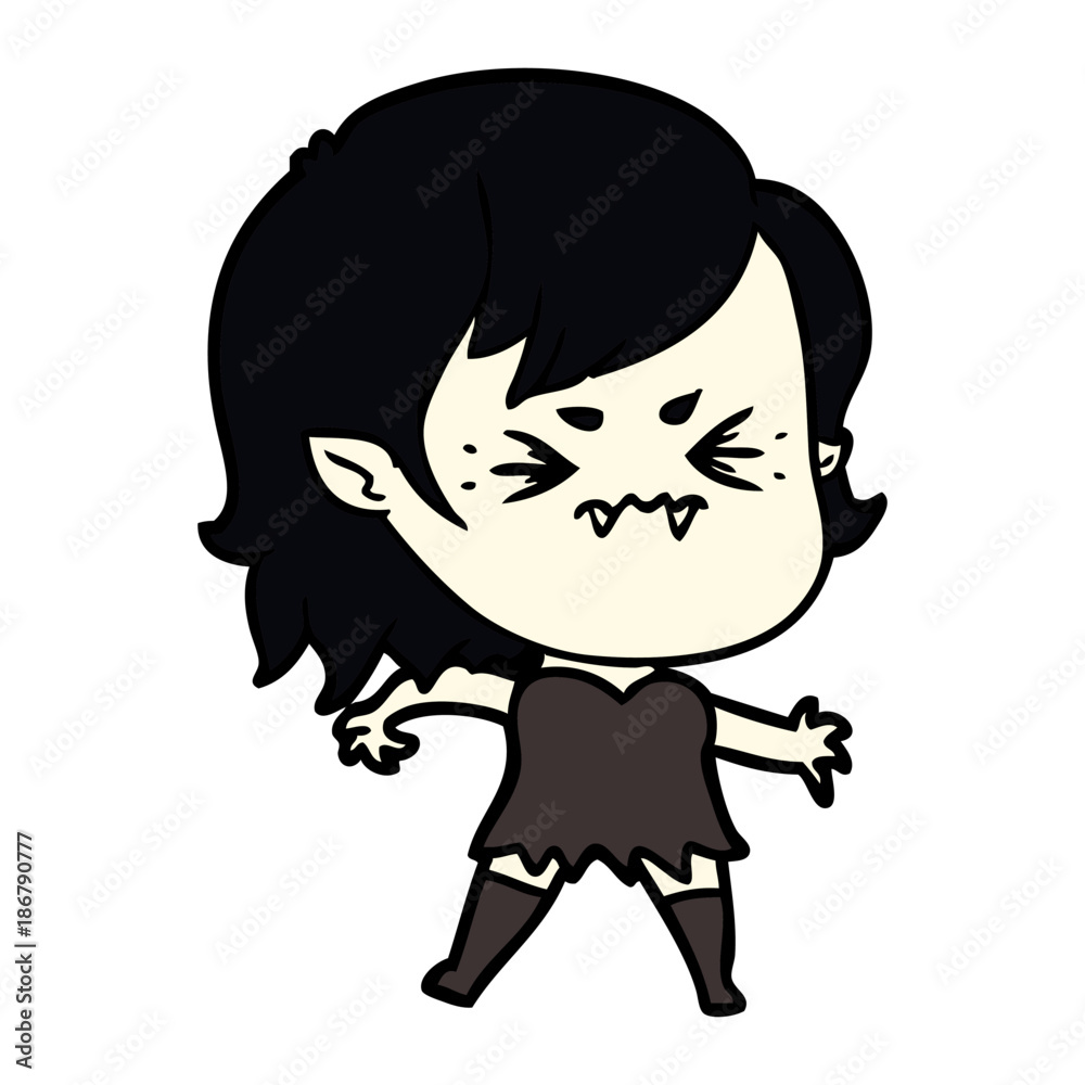 annoyed cartoon vampire girl annoyed cartoon vampire girl