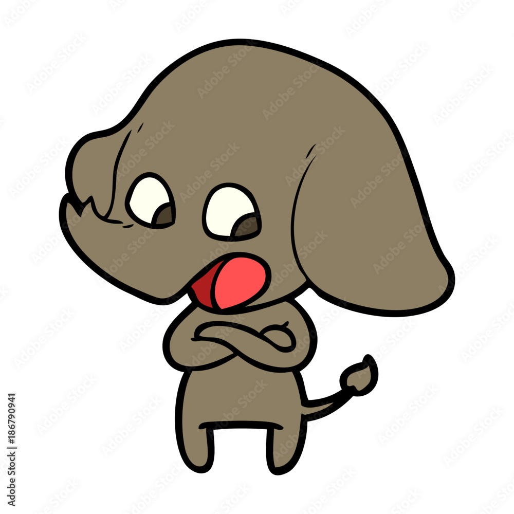 Fototapeta premium cute cartoon elephant