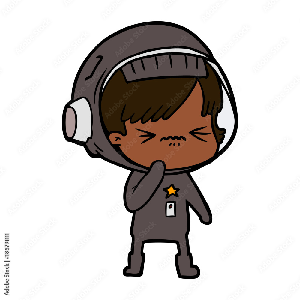 cartoon astronaut woman cartoon astronaut woman
