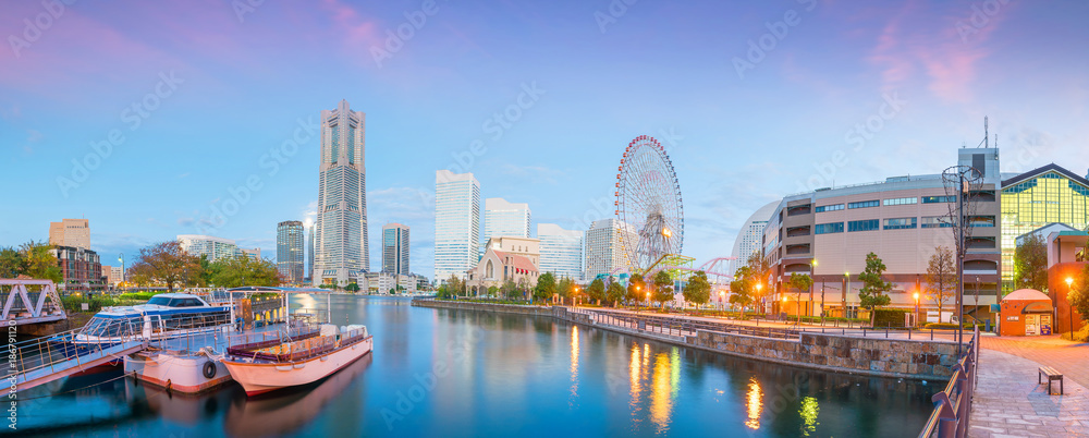 Cityscape of  Yokohama in Japan - obrazy, fototapety, plakaty 