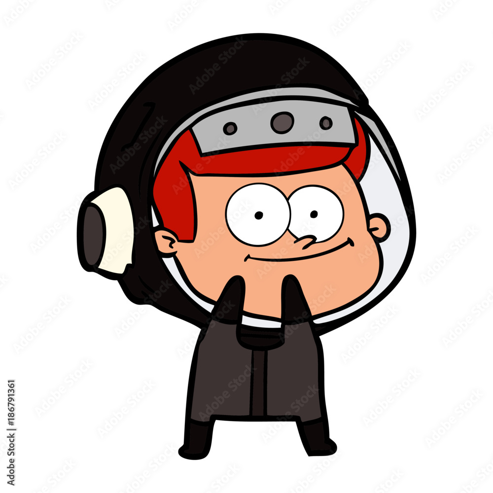 happy astronaut cartoon