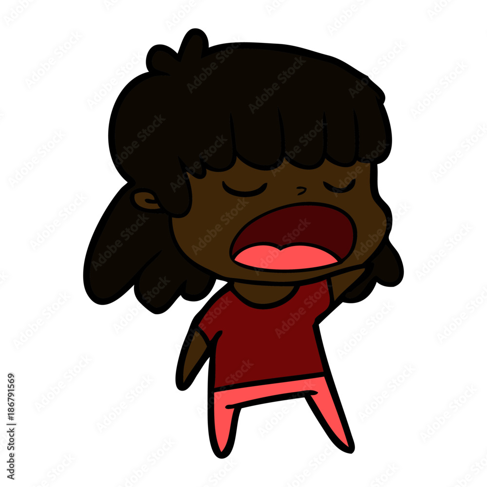 cartoon woman talking loudly cartoon woman talking loudly