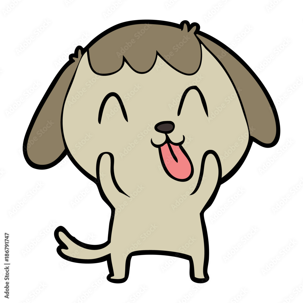 Fototapeta premium cute cartoon dog