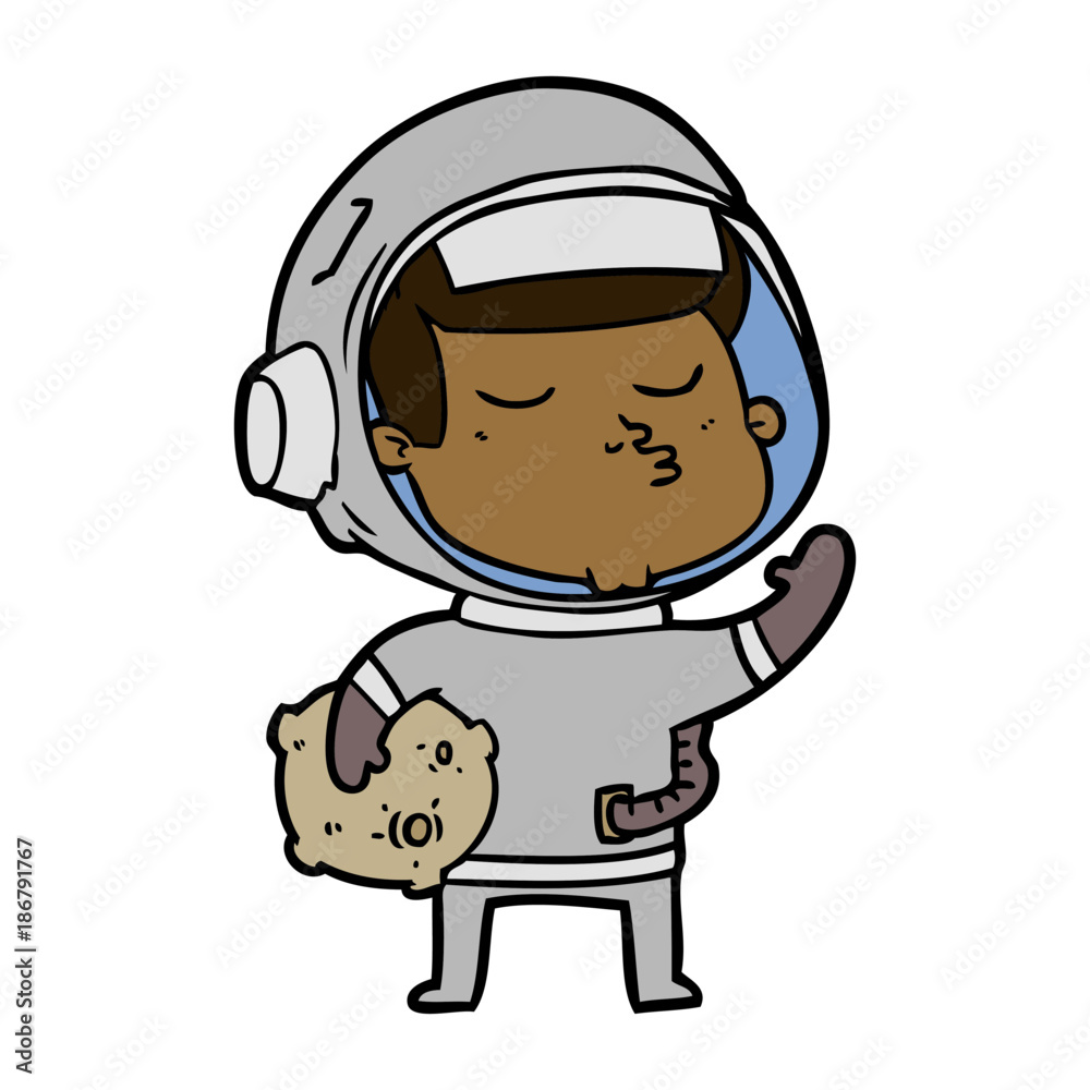 cartoon confident astronaut cartoon confident astronaut