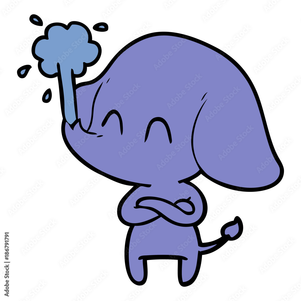 cute cartoon elephant spouting water cute cartoon elephant spouting water