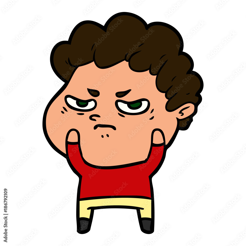 Fototapeta premium cartoon angry man