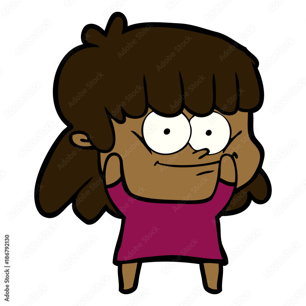cartoon smiling woman cartoon smiling woman