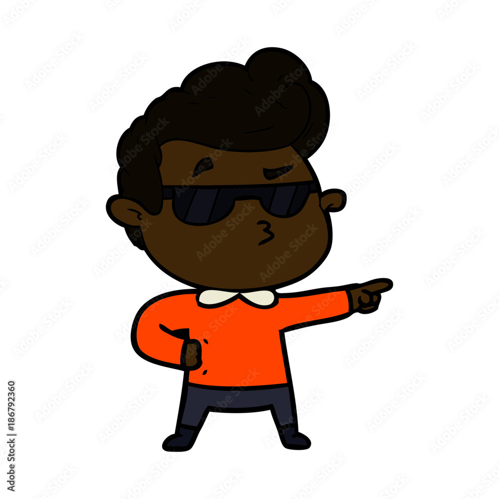 cartoon cool guy