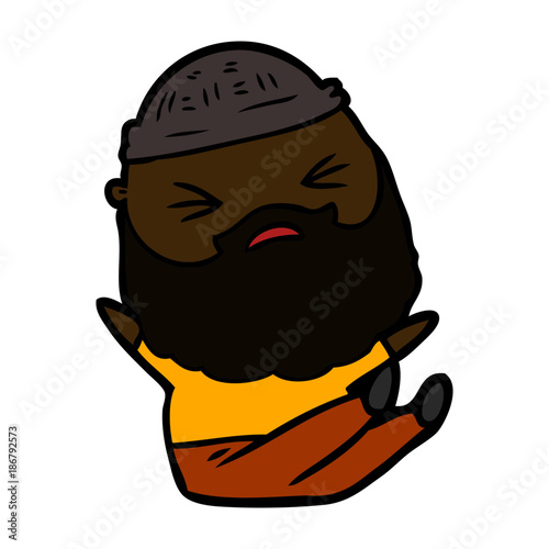 cartoon man with beard