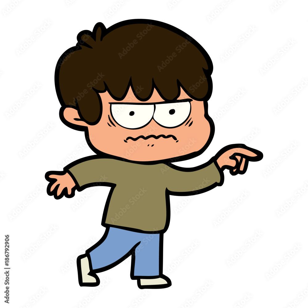 annoyed cartoon boy annoyed cartoon boy