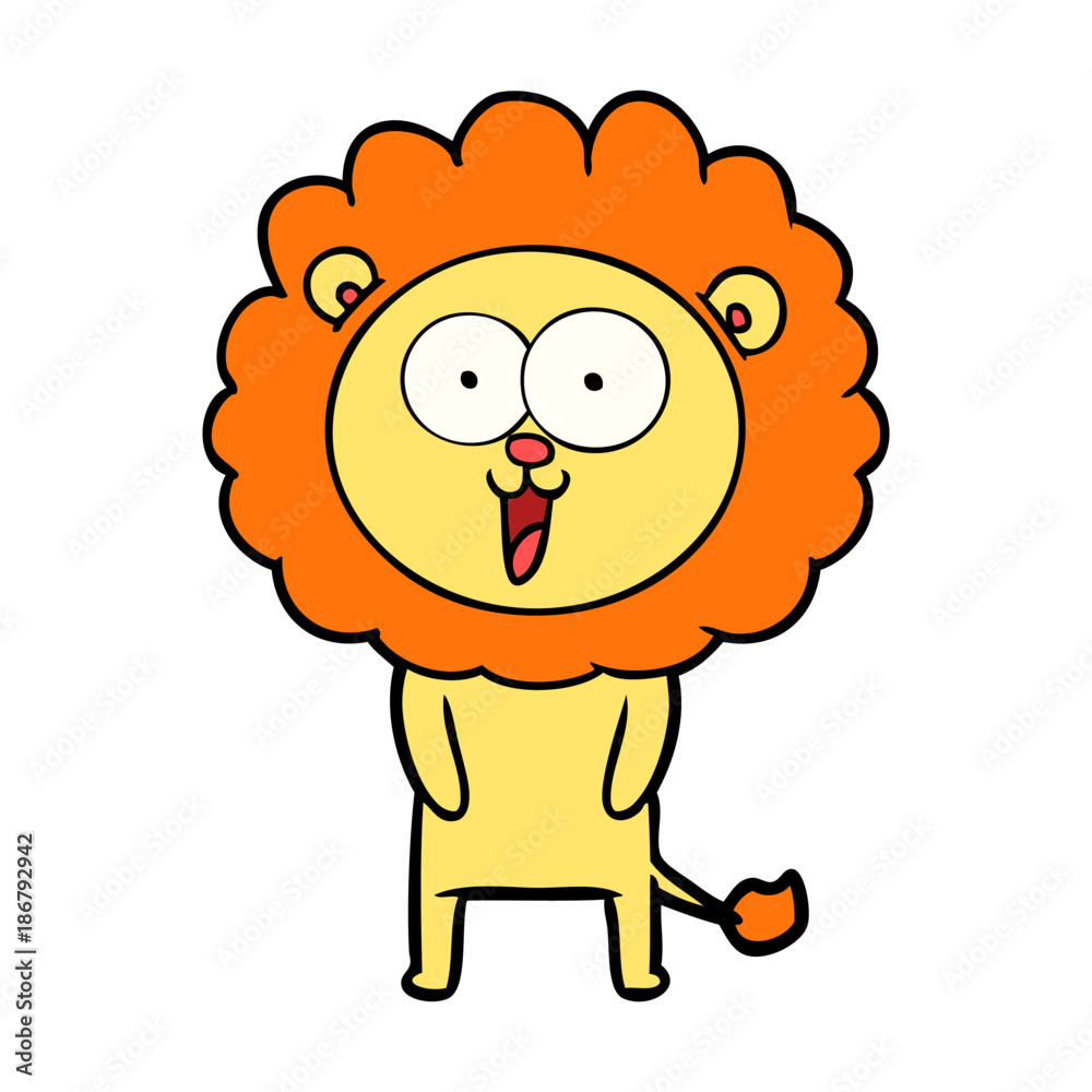 happy cartoon lion happy cartoon lion
