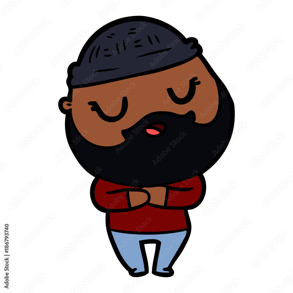 cute cartoon man with beard cute cartoon man with beard