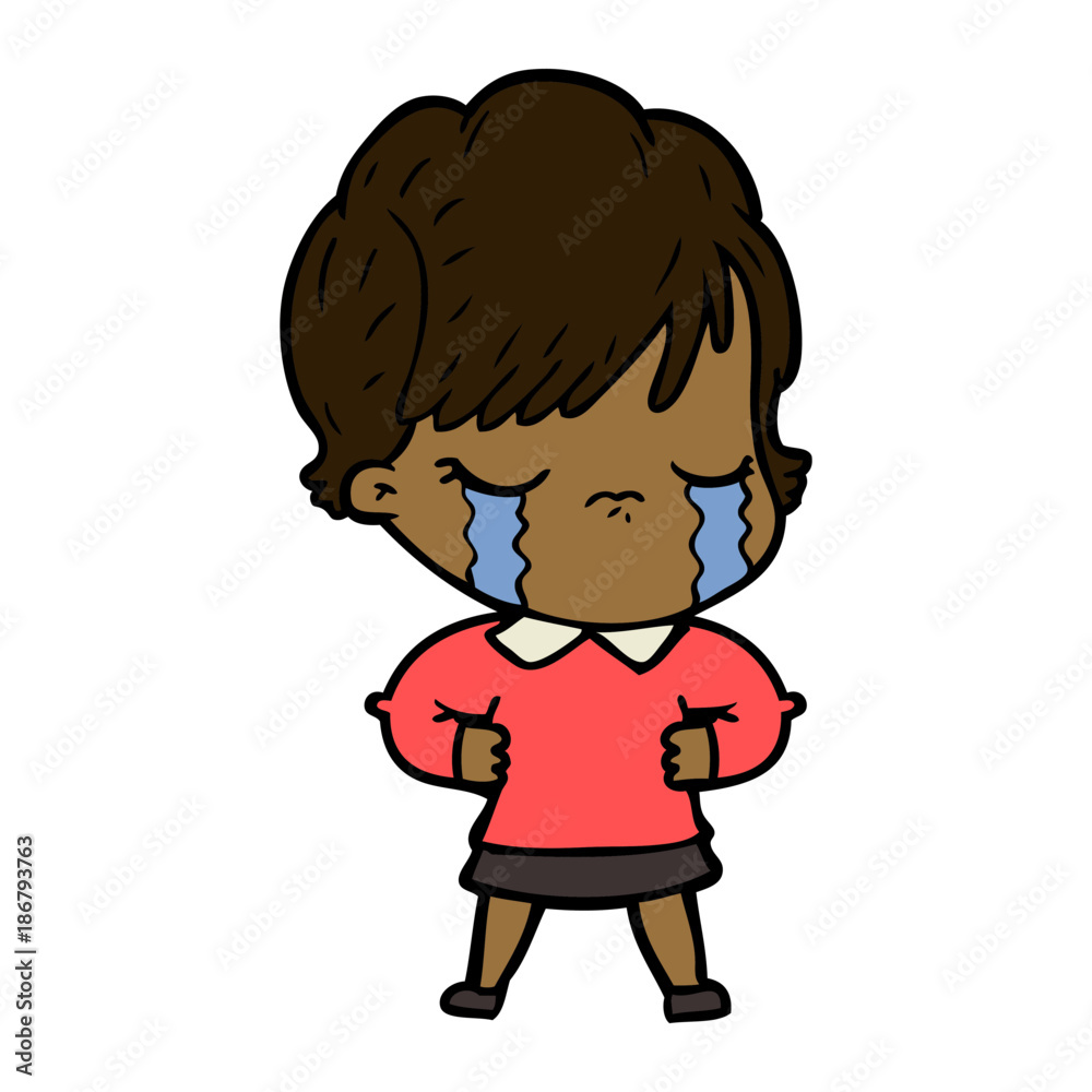cartoon woman crying cartoon woman crying