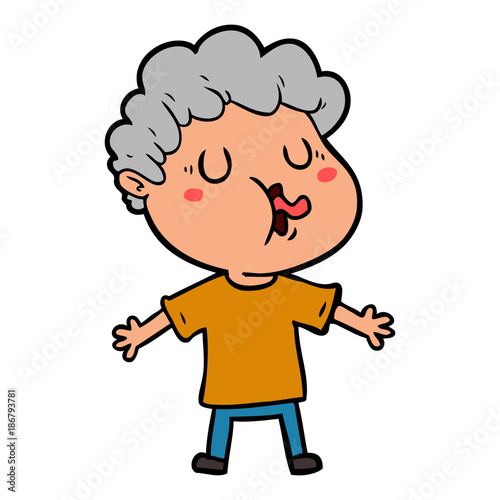 cartoon man singing